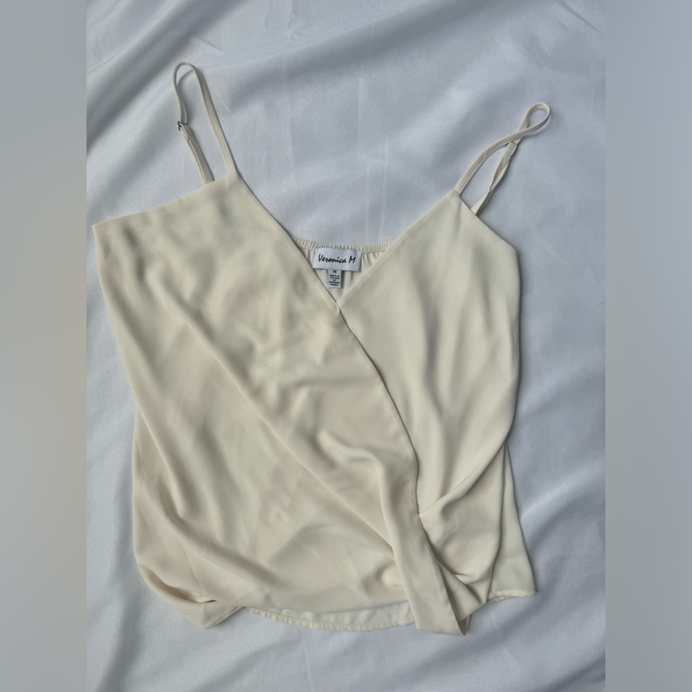 VERONICA M CREAM TANK TOP SIZE M